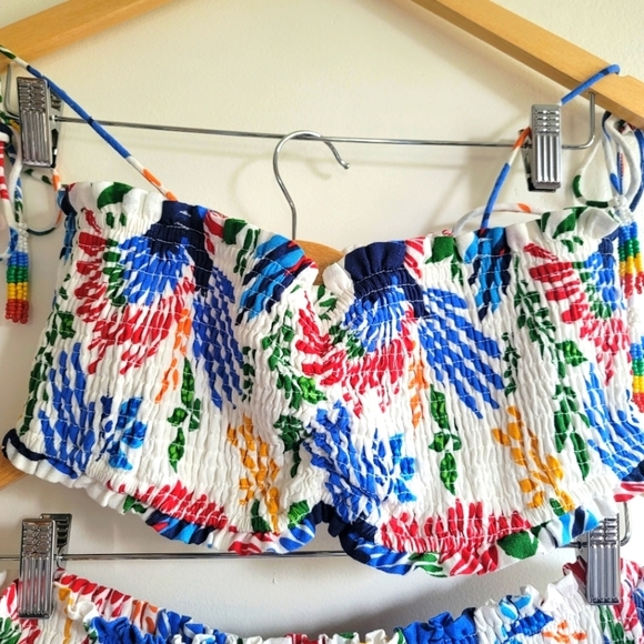 House of Harlow 1960,  Costa Rican Toucan Two Piece Linen Set, Size Small - NWOT - Picture 7 of 7